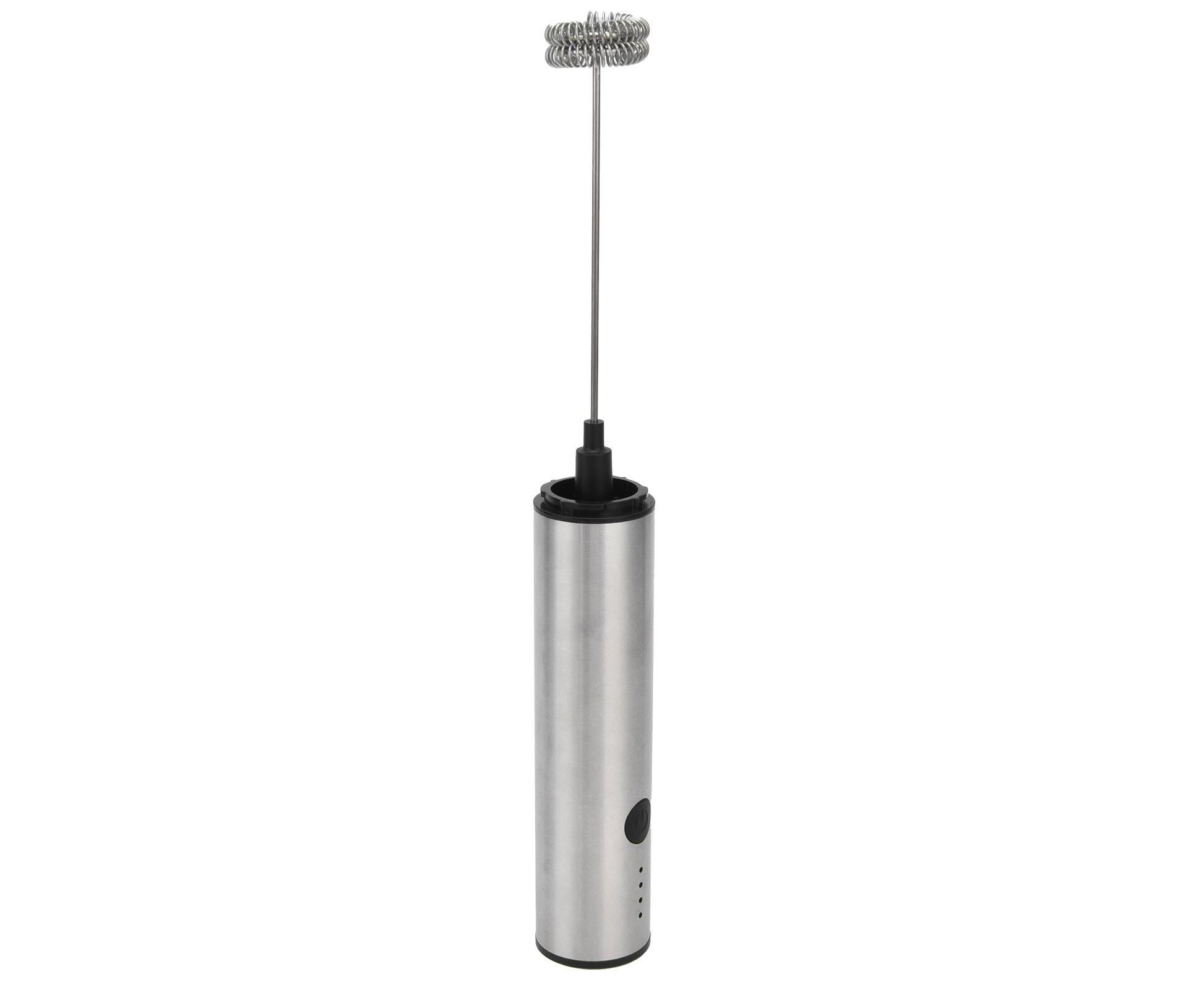Stainless Steel Electric Milk Frother, Handheld Egg Beater, USB Charging, Mini Mixer V1263-JX-2937