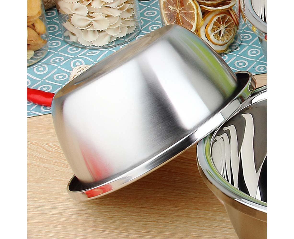Thickened Stainless Steel Rice Noodles Soup Bowl Vegetables Basin Kitchenware-20cm V1263-JX-295