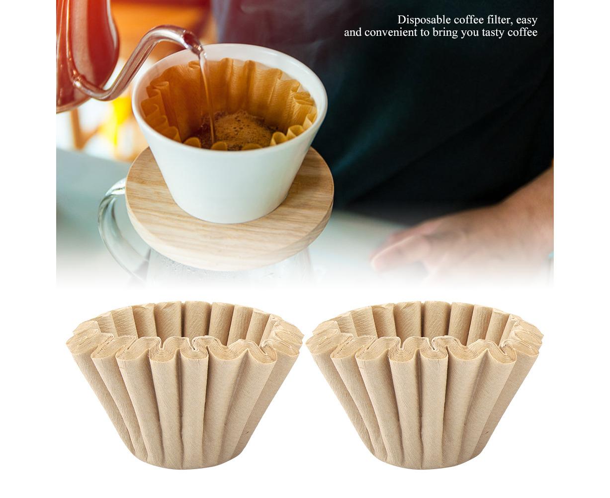 50pcs Disposable Wood Fiber Coffee Filters, Cup Replacement (S) V1263-JX-2957