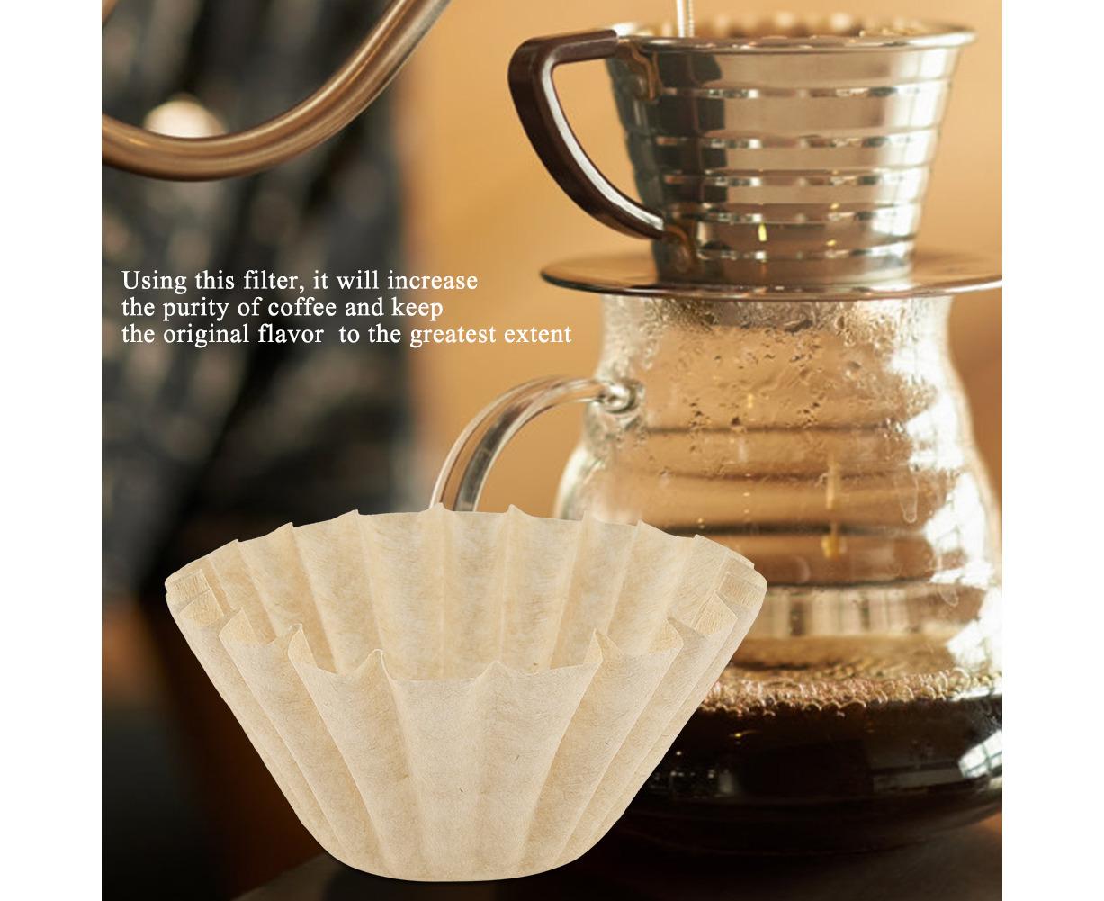 50pcs Disposable Wood Fiber Coffee Filters, Cup Replacement (S) V1263-JX-2957