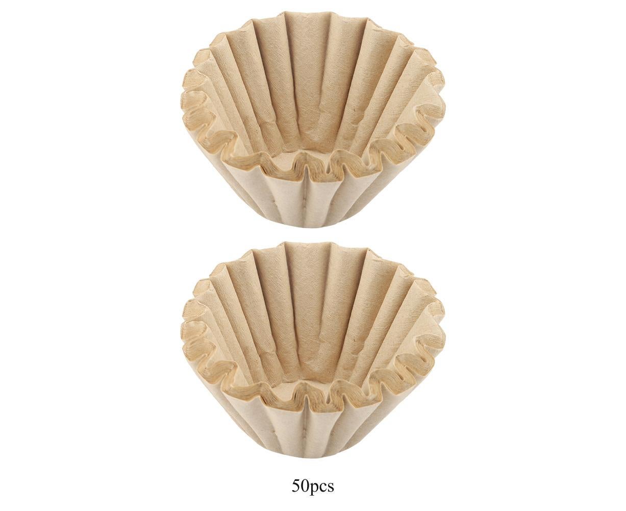 50pcs Disposable Wood Fiber Coffee Filters, Cup Replacement (S) V1263-JX-2957