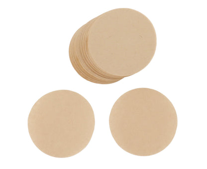 100Pcs 64mm Round Coffee Filter, Unbleached Natural Paper for 1-2 People V1263-JX-2961