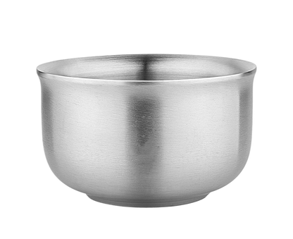 Stainless Steel Double Wall Insulated Round Rice Soup Bowl Kitchen Tableware-12.5cm V1263-JX-297