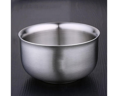 Stainless Steel Double Wall Insulated Round Rice Soup Bowl Kitchen Tableware-12.5cm V1263-JX-297