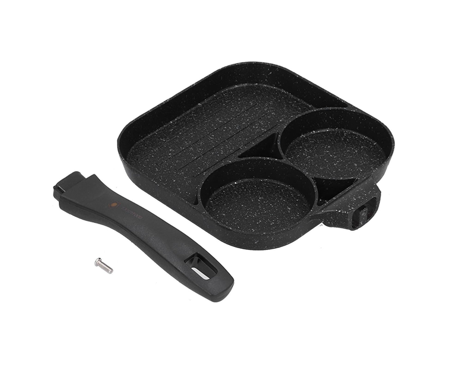 3-in-1 Non-Stick Egg Frying Pan, Fried Egg, Steak & Sausage Cooker V1263-JX-2973