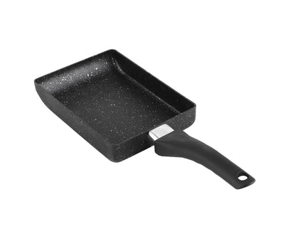Tamagoyaki Rectangular Non-Stick Saucepan, Black Plastic Handle Omelet Frying Pan V1263-JX-2975