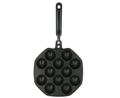 12-Cavity Aluminum Takoyaki Pan, Octopus Balls Egg Puffs Baking Pan, Home Cooking Tool V1263-JX-2977
