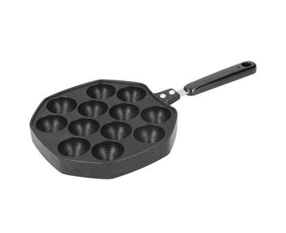 12-Cavity Aluminum Takoyaki Pan, Octopus Balls Egg Puffs Baking Pan, Home Cooking Tool V1263-JX-2977