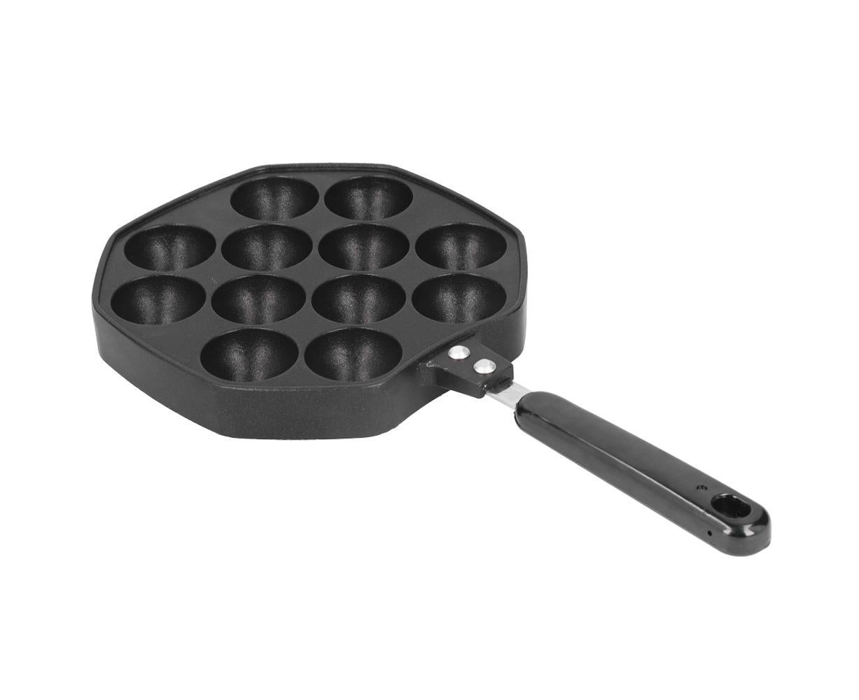 12-Cavity Aluminum Takoyaki Pan, Octopus Balls Egg Puffs Baking Pan, Home Cooking Tool V1263-JX-2977