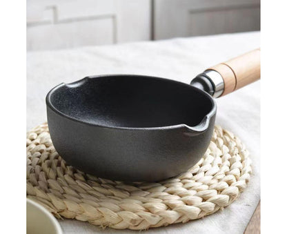 Cast Iron Pot, Even Heating Multifunctional Non-Stick Stir Fry Pan, 11 x 4cm V1263-JX-2988
