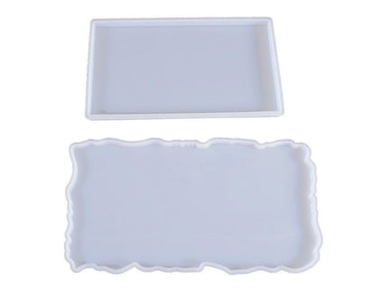 Craft Tray Plate Fruit Bowl Silicone Square Rectangle Shape Resin Mold DIY Tool-8# V1263-JX-299