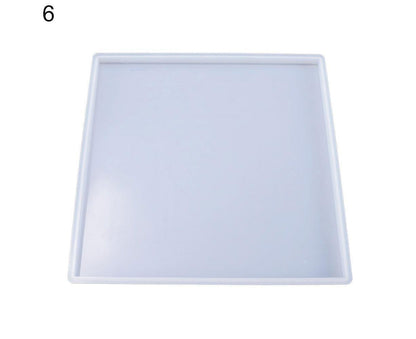 Craft Tray Plate Fruit Bowl Silicone Square Rectangle Shape Resin Mold DIY Tool-8# V1263-JX-299