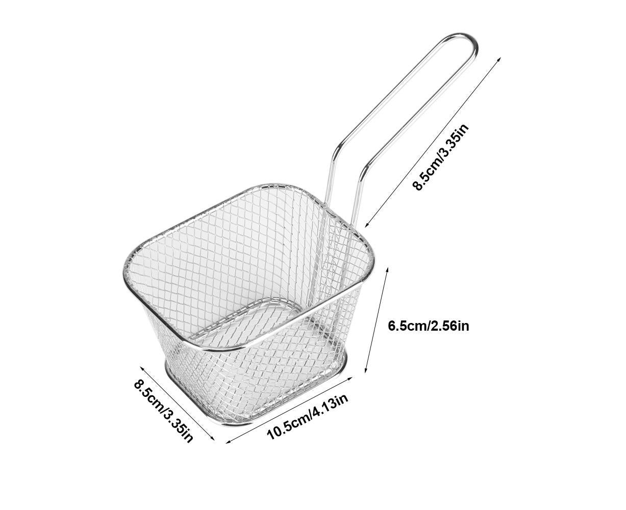 Fry Baskets, Lightweight Metal Circular Fryer Basket for Chips, Shrimp, and More V1263-JX-2990