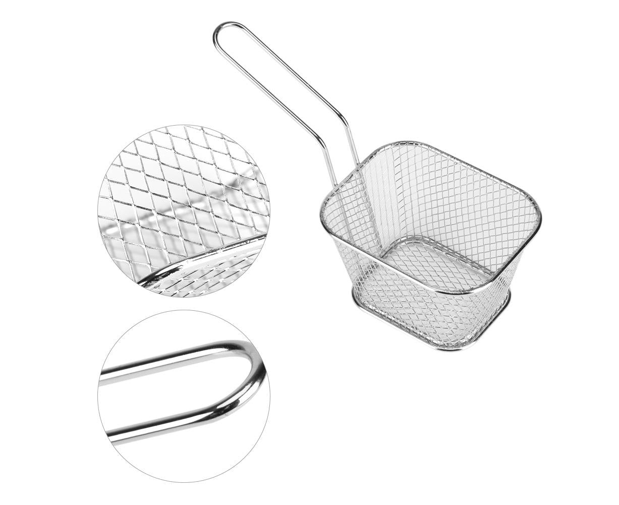 Fry Baskets, Lightweight Metal Circular Fryer Basket for Chips, Shrimp, and More V1263-JX-2990