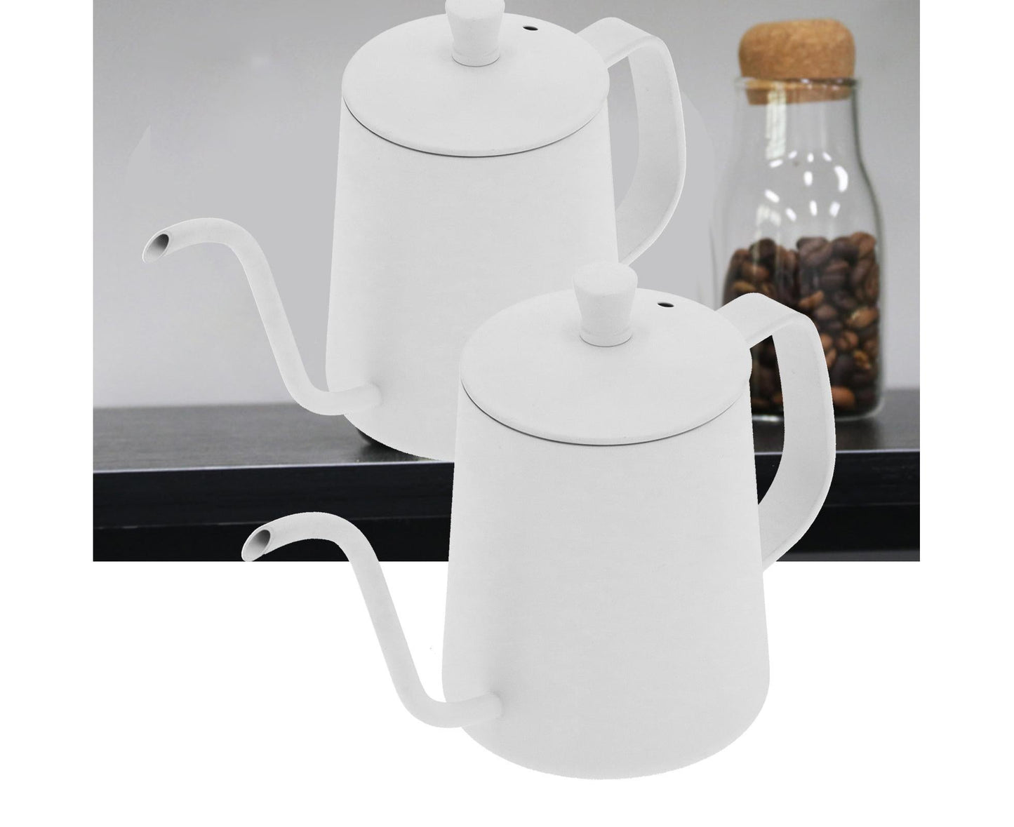 350ml Gooseneck Coffee Kettle, Stainless Steel Long Spout Tea Pot for Home or Office V1263-JX-2993