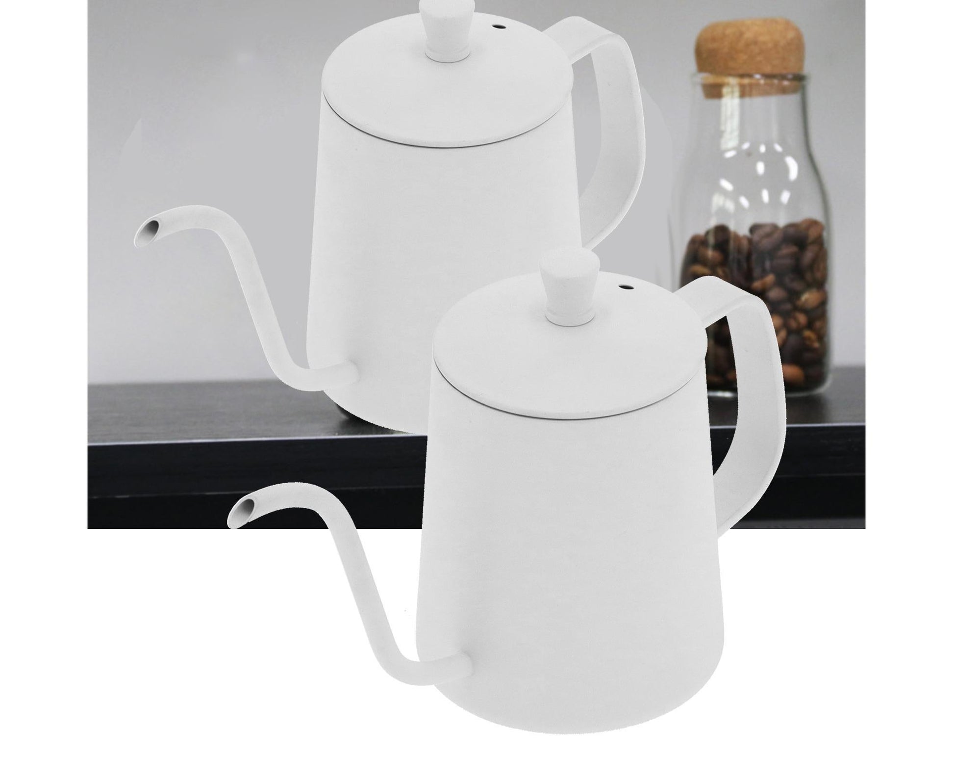 350ml Gooseneck Coffee Kettle, Stainless Steel Long Spout Tea Pot for Home or Office V1263-JX-2993