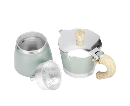 Stovetop Coffee Maker, Aluminum Moka Pot Kettle for Home Kitchen, 150ml V1263-JX-2994