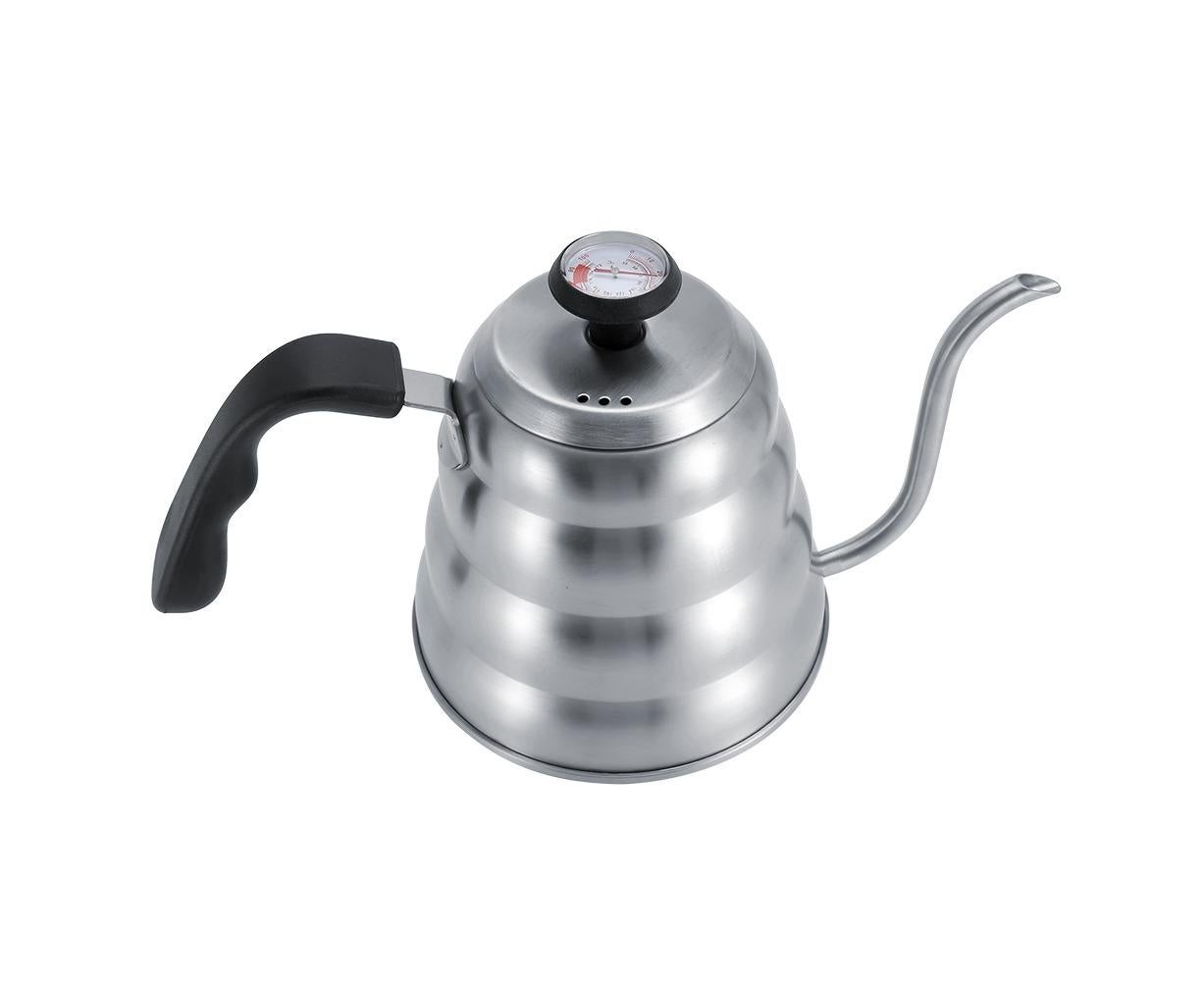 Stainless Steel Coffee Tea Pot, Drip Kettle with Gooseneck & Built-in Thermometer, 1.2L V1263-JX-2995