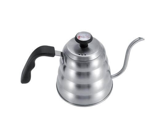Stainless Steel Coffee Tea Pot, Drip Kettle with Gooseneck & Built-in Thermometer, 1.2L V1263-JX-2995