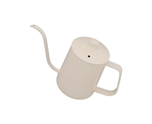 Small Pour Over Coffee Kettle, Stainless Steel, Precisely Controlled Gooseneck Spout, White, 600ml V1263-JX-2997