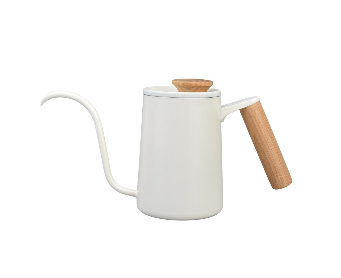 Stainless Steel Drip Coffee Pot, Long Gooseneck Spout Kettle, Tea Matte White, 600ml V1263-JX-2999