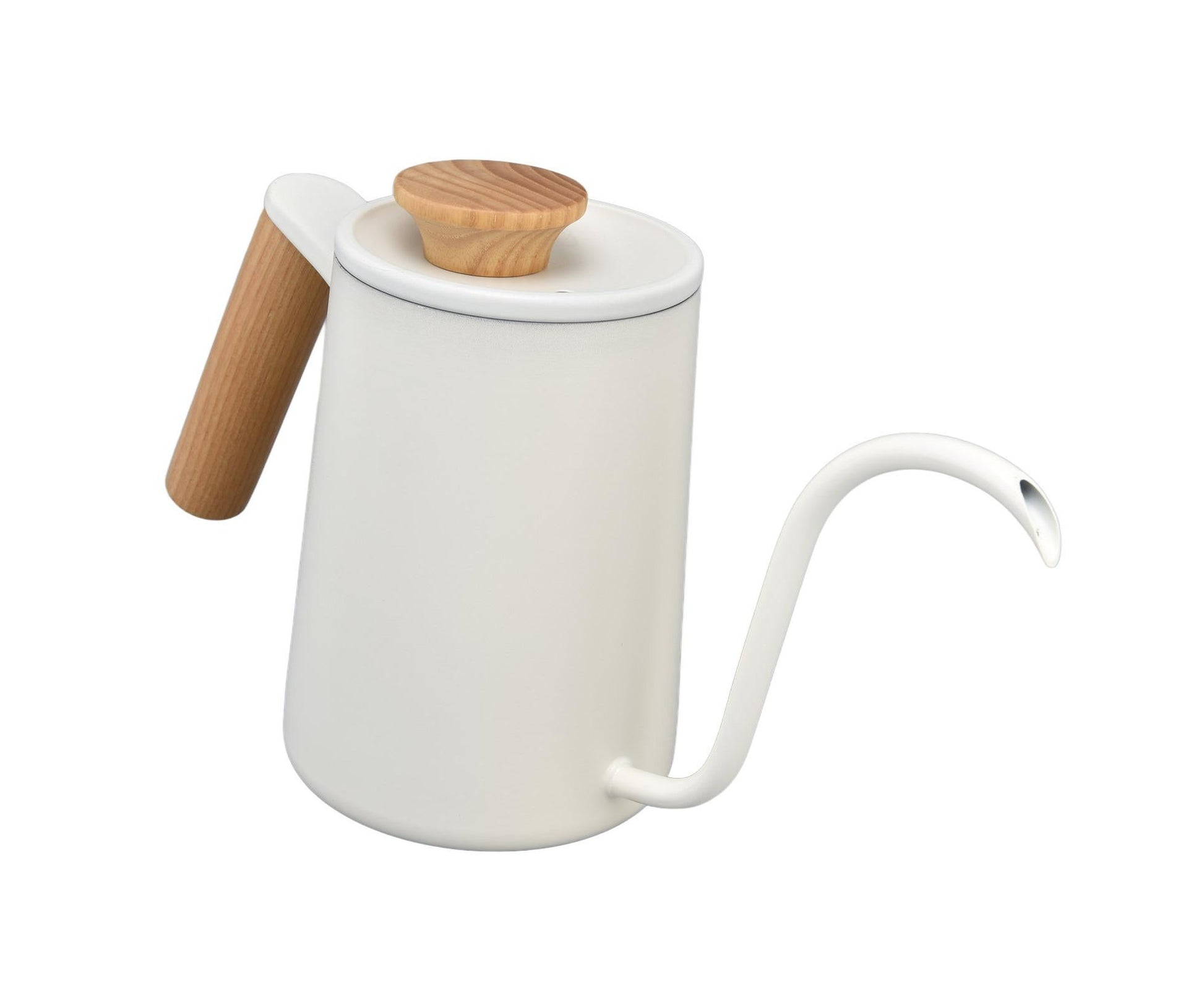 Stainless Steel Drip Coffee Pot, Long Gooseneck Spout Kettle, Tea Matte White, 600ml V1263-JX-2999