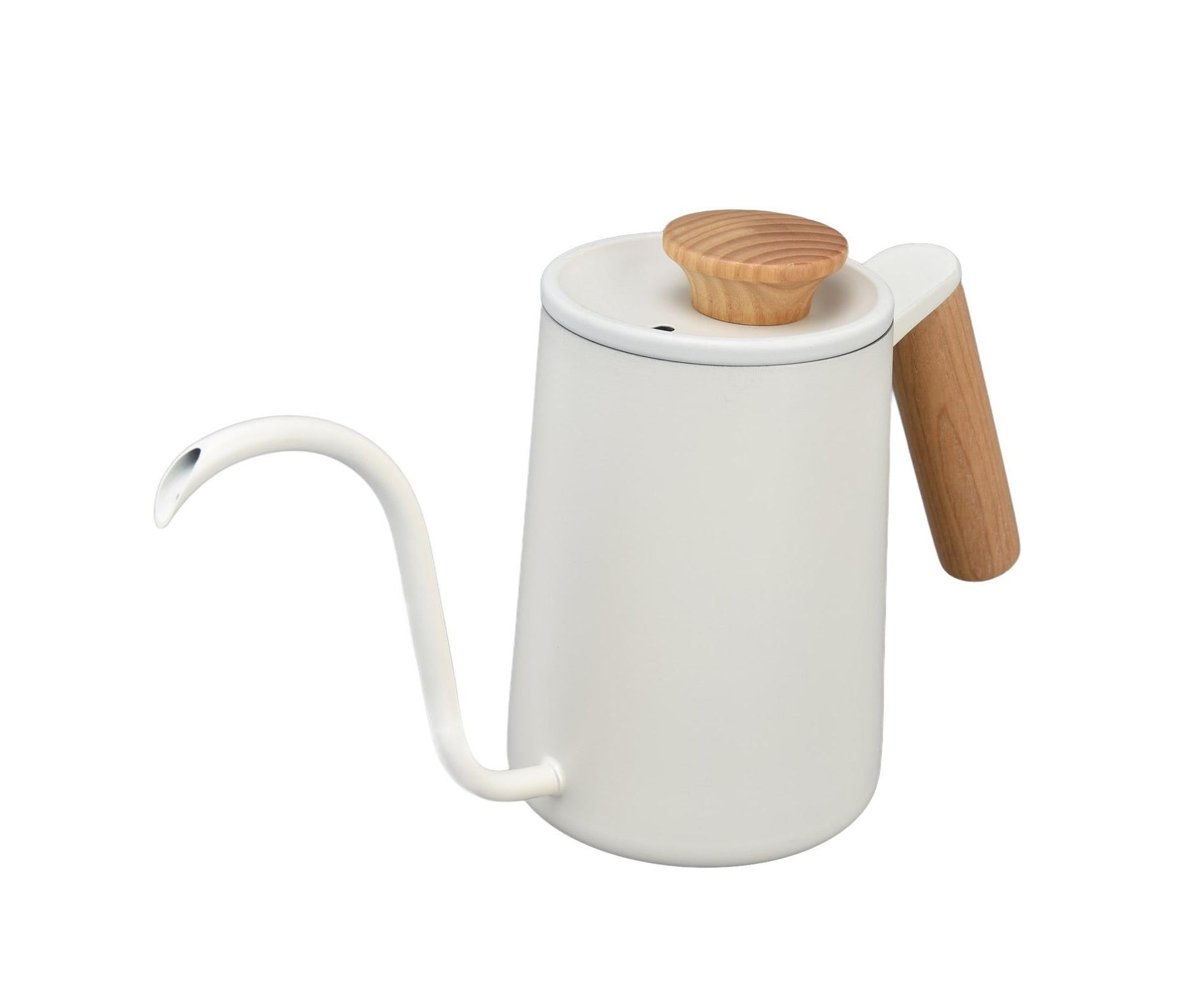 Stainless Steel Drip Coffee Pot, Long Gooseneck Spout Kettle, Tea Matte White, 600ml V1263-JX-2999