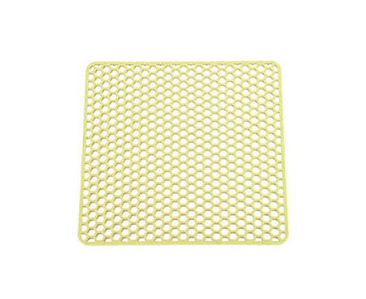 More Thicken Multi-use Drain Mat Silicone Stretchy Honeycombed Bowl Holding Mat for Home-Yellow M V1263-JX-300
