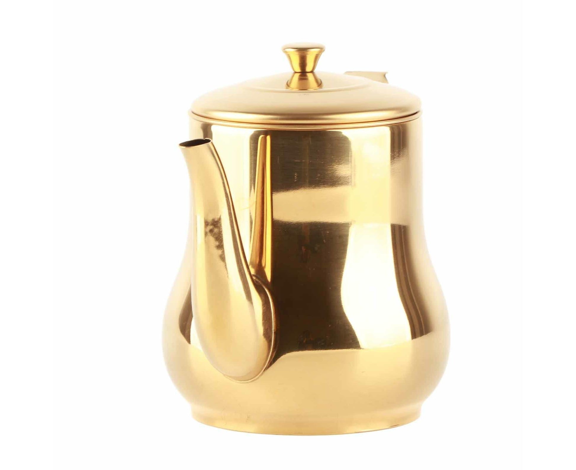 Stainless Steel Tea Pot with Filter, Rust-Proof, Durable Oil Strainer Pot for Hotels & Homes, 500ml, Gold V1263-JX-3003