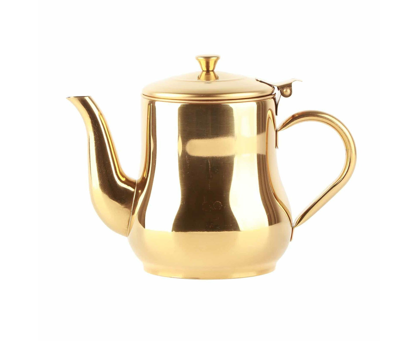 Stainless Steel Tea Pot with Filter, Rust-Proof, Durable Oil Strainer Pot for Hotels & Homes, 500ml, Gold V1263-JX-3003