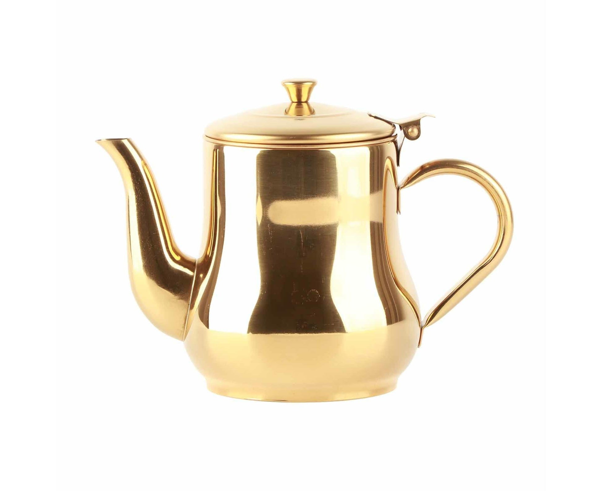 Stainless Steel Tea Pot with Filter, Rust-Proof, Durable Oil Strainer Pot for Hotels & Homes, 500ml, Gold V1263-JX-3003