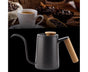 600ml Stainless Steel Drip Coffee Pot, Long Gooseneck Spout Kettle, Black V1263-JX-3005