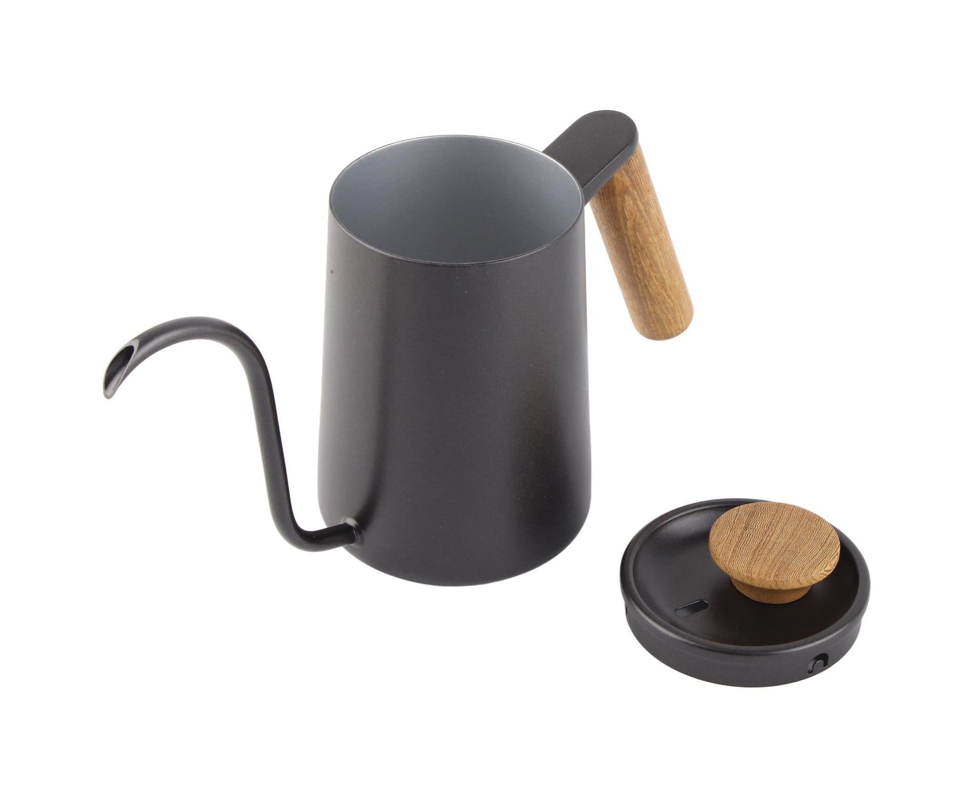 600ml Stainless Steel Drip Coffee Pot, Long Gooseneck Spout Kettle, Black V1263-JX-3005