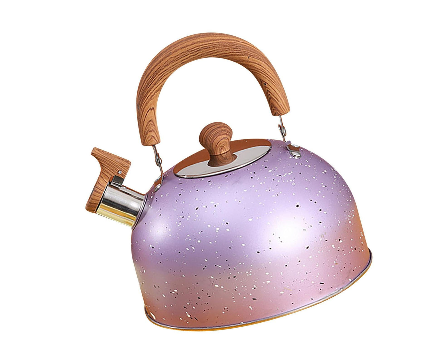 Water Kettle, Stainless Steel Whistle Kettle, Large Capacity Flat Bottom for Gas Induction, 2L, Purple V1263-JX-3009