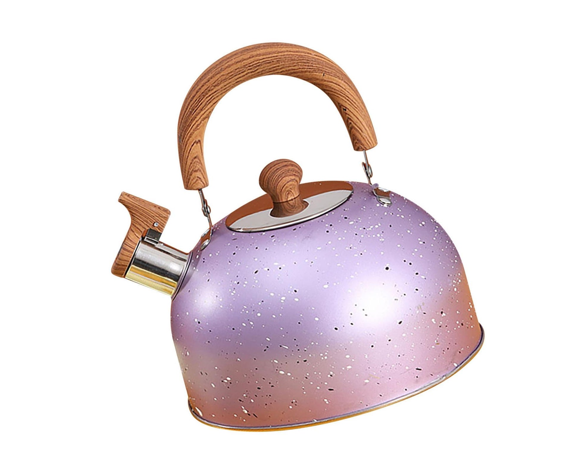 Water Kettle, Stainless Steel Whistle Kettle, Large Capacity Flat Bottom for Gas Induction, 2L, Purple V1263-JX-3009