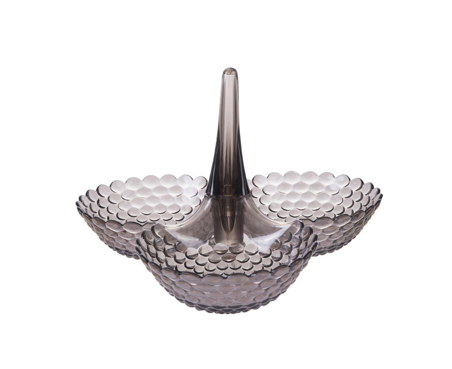 Practical Stable Dessert Plate Multi-use Exquisite Plastic Structure Cake Plate for Home-Black V1263-JX-302