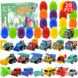 20Pcs Easter Eggs with Mini Pull-Back Cars, Stuffed Easter Eggs, for Boys and Girls V1263-JX-3036