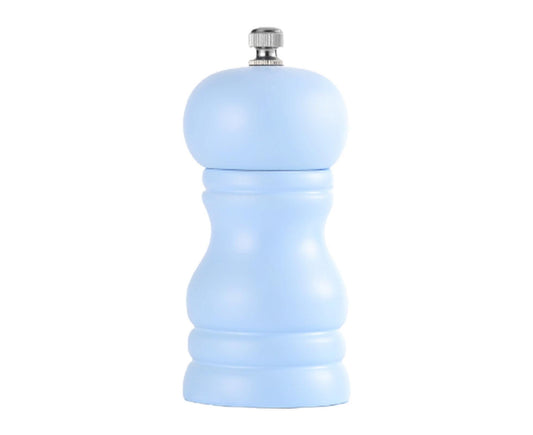 Pepper Grinder Food Grade Rust-proof Wood Handheld Pepper Salt Condiment Grinder for Home-Blue V1263-JX-305