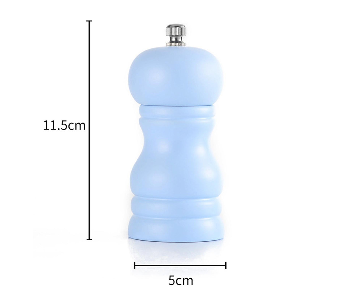 Pepper Grinder Food Grade Rust-proof Wood Handheld Pepper Salt Condiment Grinder for Home-Blue V1263-JX-305