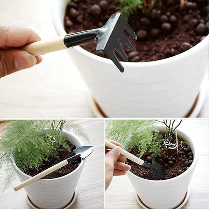 12 Pcs Gardening Tool Set Succulent Tool Kit,Houseplant Rake Mini Gardening Hand Tools,Small Shovel/Rake/Spade V1263-JX-3057