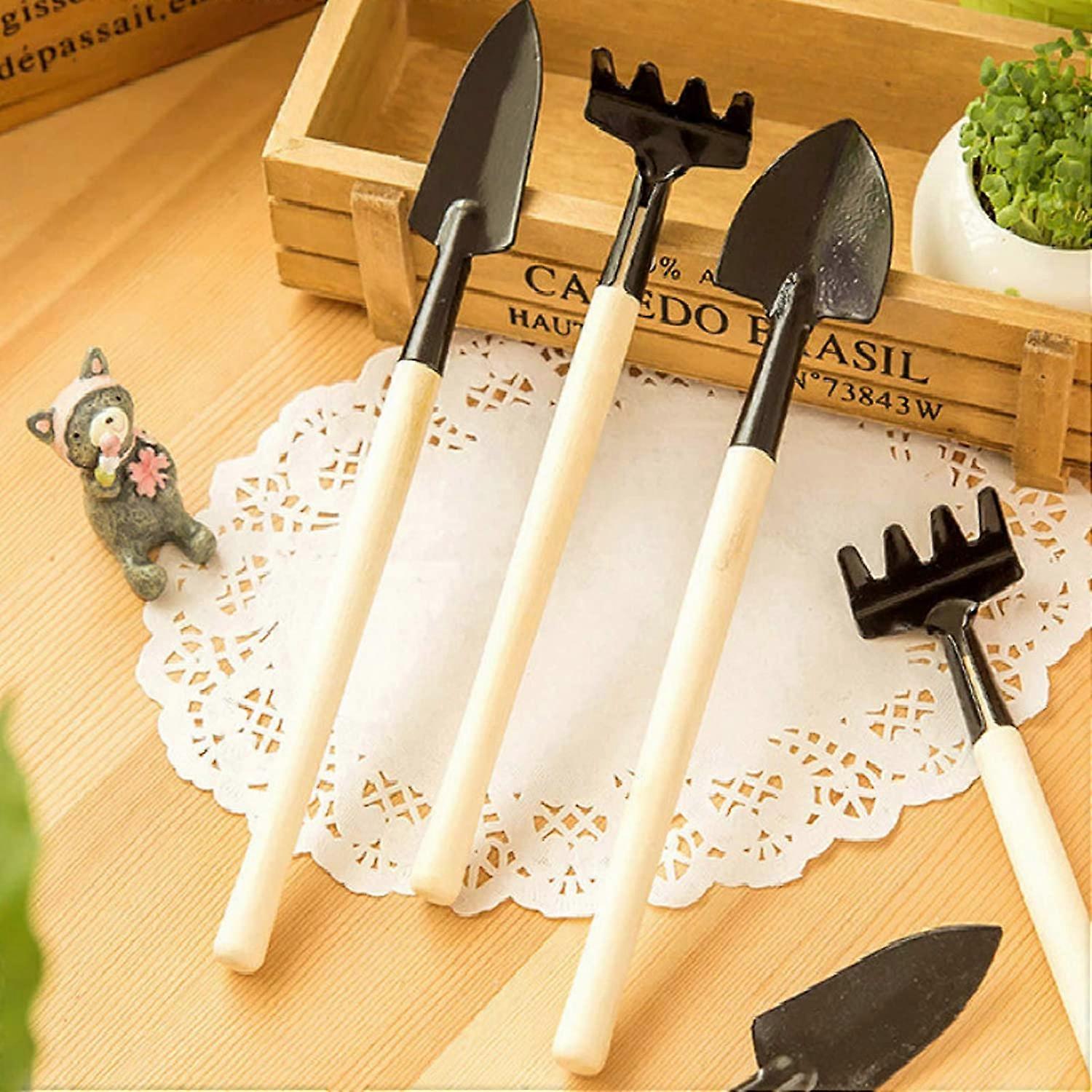 12 Pcs Gardening Tool Set Succulent Tool Kit,Houseplant Rake Mini Gardening Hand Tools,Small Shovel/Rake/Spade V1263-JX-3057