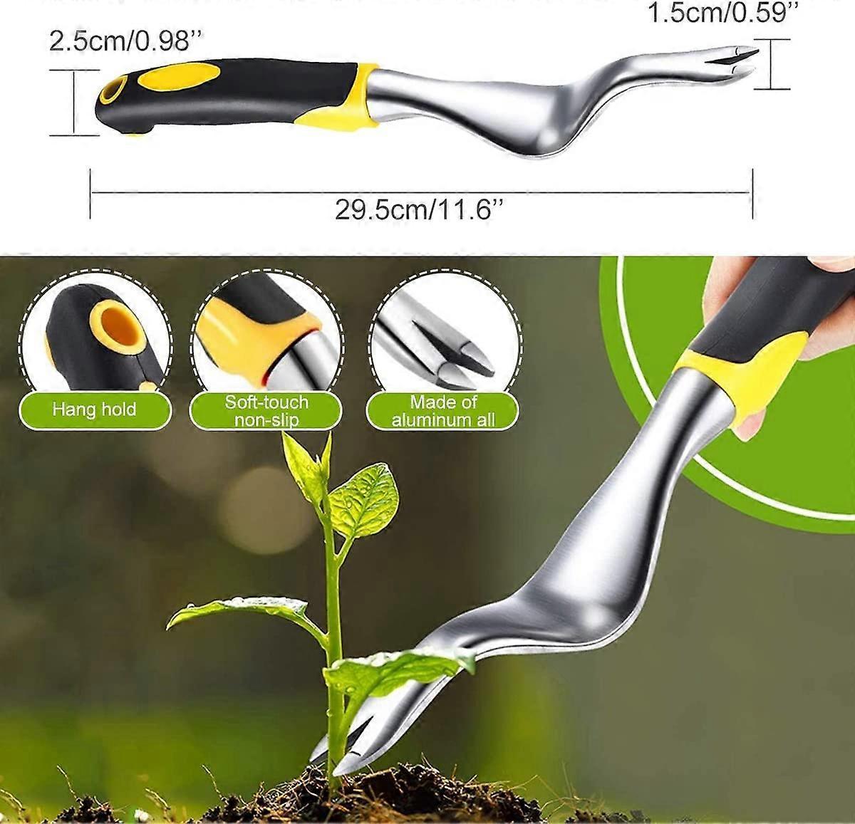 Manual Weeding Tool, 2 Pieces Handheld Weeder Dandelion Removal Tool, Garden Weed Puller with Non-Slip Handle V1263-JX-3061