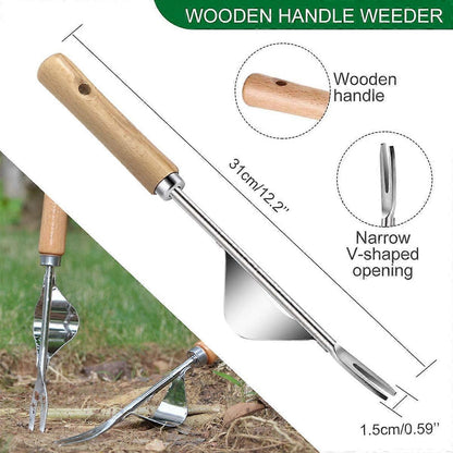 Manual Weeding Tool, 2 Pieces Handheld Weeder Dandelion Removal Tool, Garden Weed Puller with Non-Slip Handle V1263-JX-3061