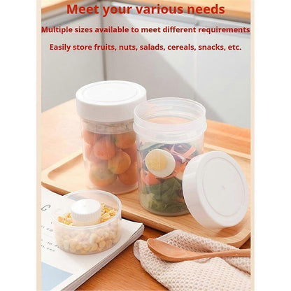 2pcs Leakproof Salad Jars 3in1 with Dressing Cup Container for Meal Prep Lunch V1263-JX-308