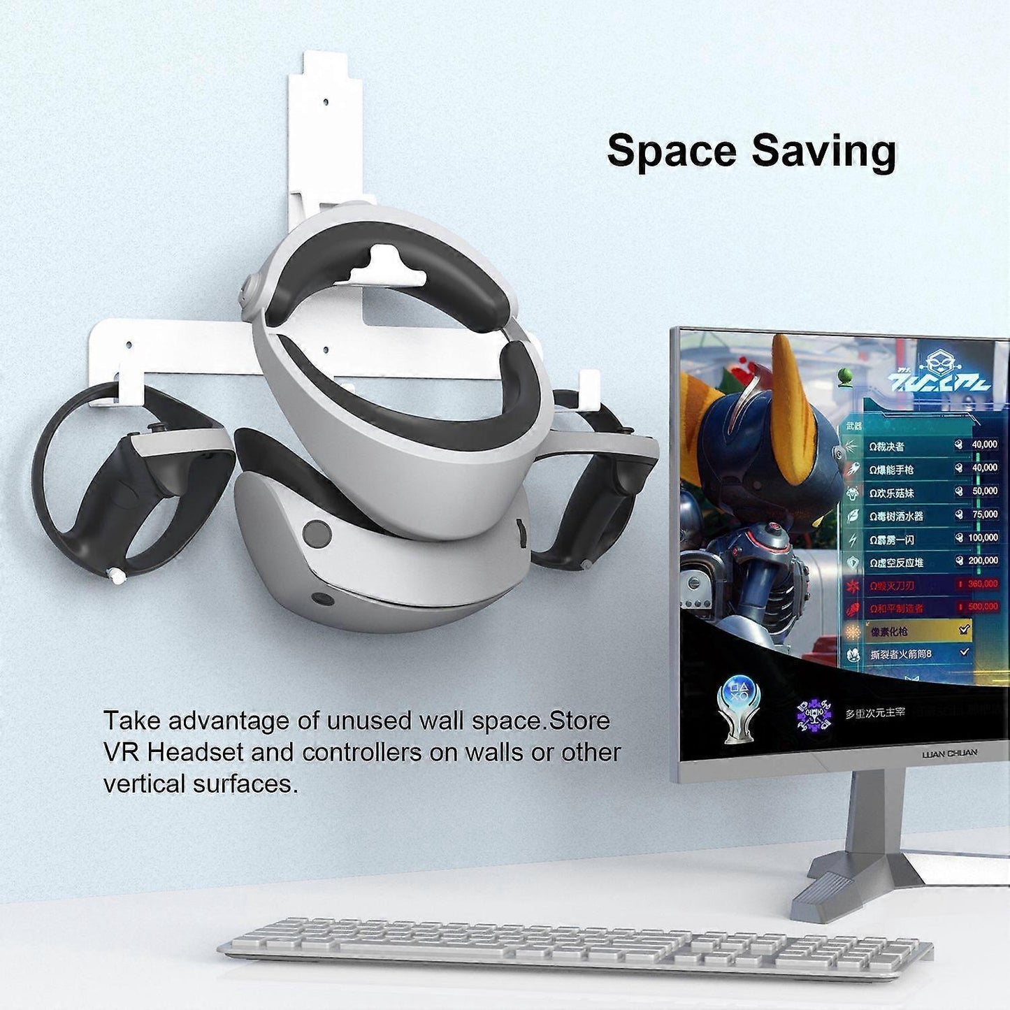 Type A JYS JYS-P5158ll Mount Holder Stand for PS VR2 VR Headset and Controller Storage Bracket V1263-JX-3088
