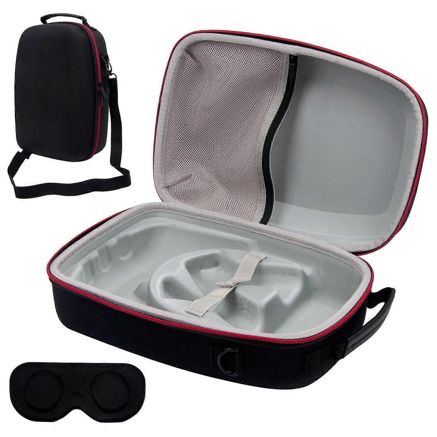 For Meta Quest 3 VR Headset Travel Hard Case EVA Storage Box+Eye Patch V1263-JX-3091
