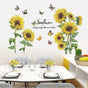 2 Pcs Wall Stickers The Sunflower Wall Stickers Mural Decals For Bedroom Living Room Wall V1263-JX-3115