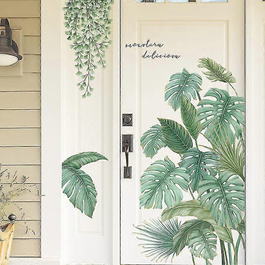 Plant Wall Sticker Back Bamboo Garden Wallpaper Small Fresh Door Decoration Sticker Wall Stickers V1263-JX-3116