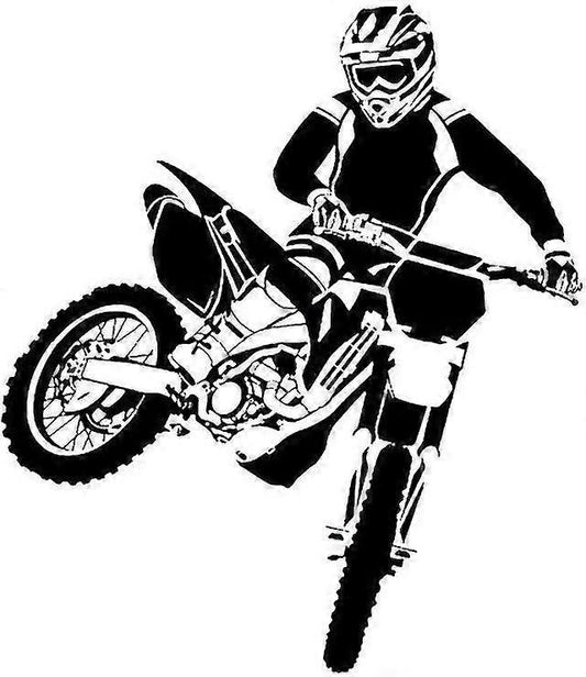 Motorbike Wall Stickers Self Adhesive Pvc Dirt Bike Wall Decal Bedroom Decor Black 58x68cm Dirt Bike Wall V1263-JX-3121