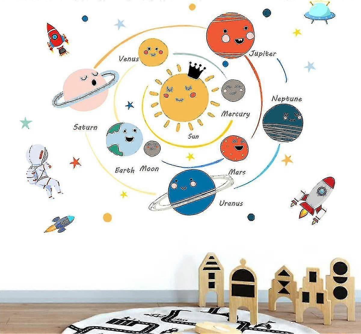Space Planet Wall Stickers For babies Room, And babies Room Wall Decals V1263-JX-3122